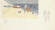 Joseph E.Southall Shore Scene,Southwold-Idea for a Painting oil painting on canvas